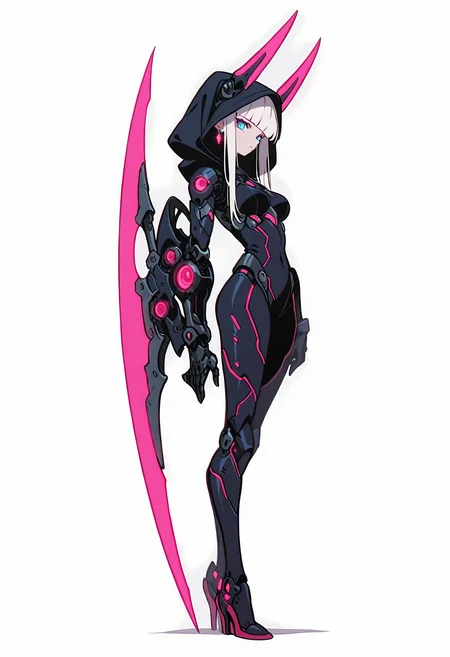 n30n01r, glowing, <lora:NeoNoir:0.6>,
NoGamenoLifeStyle, <lora:No_Game_no_Life IL:0.6>,
4ur4_illu,shiny, <lora:Aura_Phantasy_illu:0.6>,
<lora:spo_sdxl_10ep_4k-data_lora_webui:0.8>,
masterpiece, best quality,high quality, newest, highres, absurdres,4ur4_illu,shiny, ,1girl, solo, long hair, high heels, hood, breasts, blue eyes, standing, jewelry, earrings, full body, simple background, horns, bangs, white hair, closed mouth, weapon, white background, looking at viewer, mechanical arms, medium breasts,dynamic pose, scenery, hell