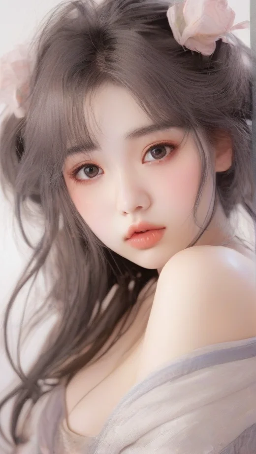 1girl,upper body,detailed gorgeous face,<lora:å¥½åç±³-xl-miao-000010:0.6>,delicate features,