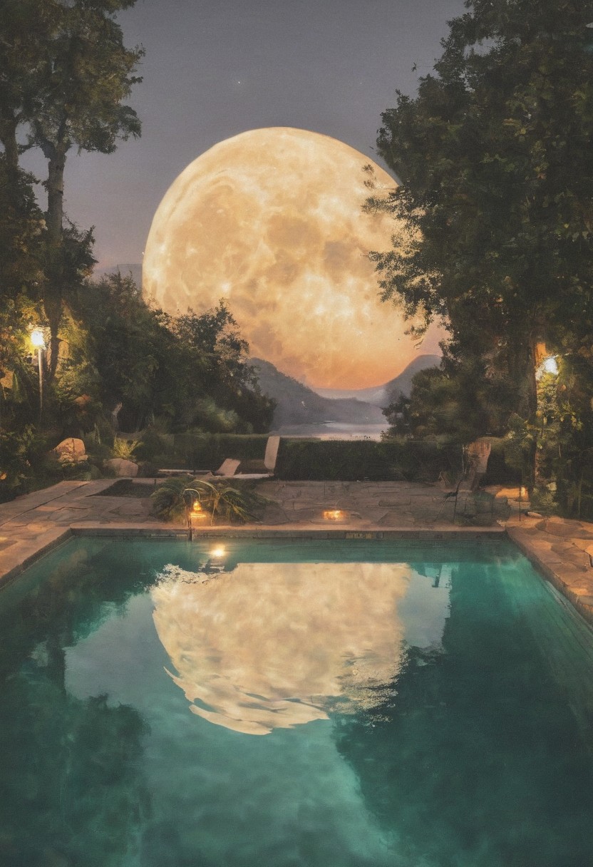 Landscape,pool,Glowing moon,reflecting in the water,hypnotic,hyperrealistic,<lora:aidma-Image Upgrader-v0.1:0.75>