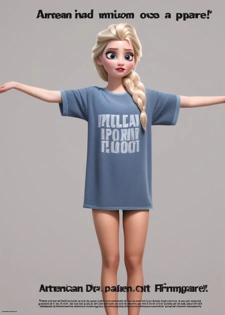 princess Elsa,, <lora:princess_pony_v1:0.6> 1girl shirt <lora:AA_Ads_Only:.9> 445l34z3advert, english text, american apparel, 445l34z3, american apparel,, score_9, score_8_up, score_7_up, score_6, score_5, score_4,