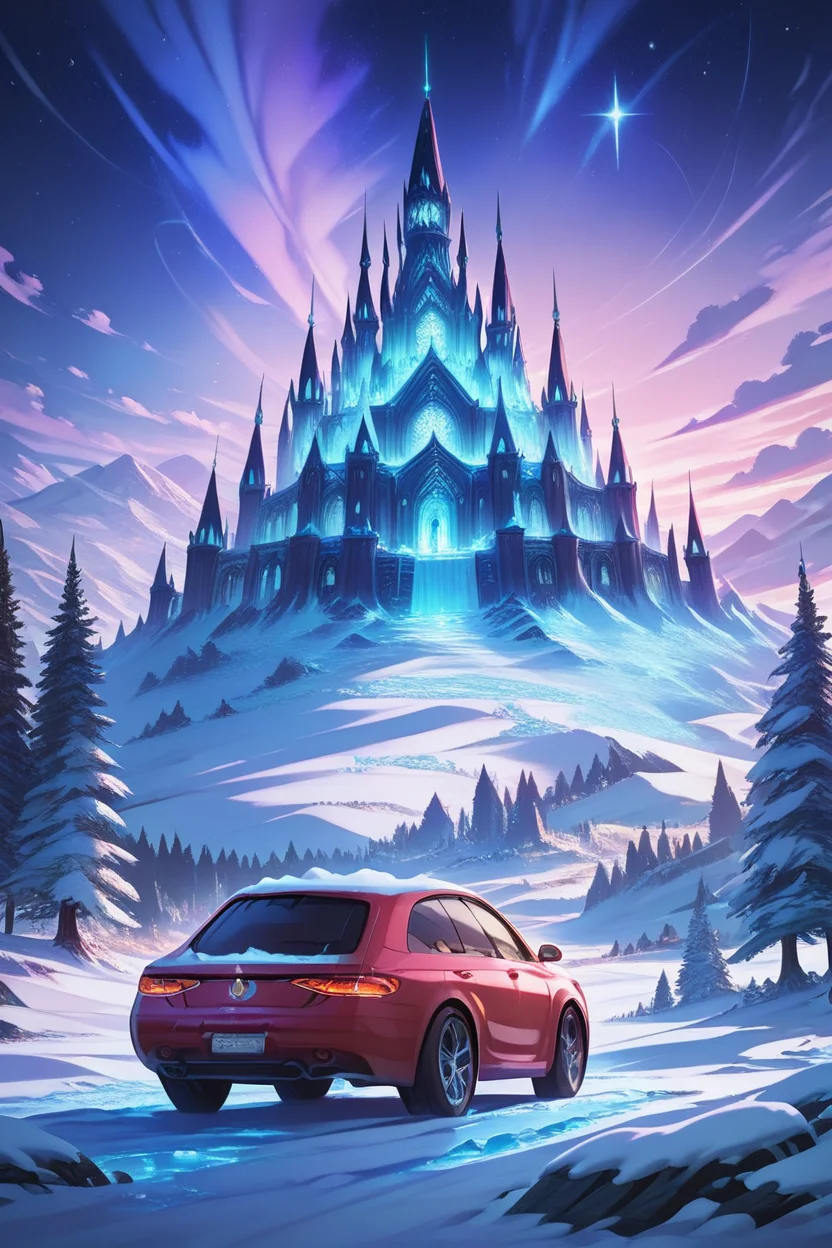 score_9, score_8_up, score_8, ,,, AuroraSpireCastle, night, snow, car, detailed car, ,<lora:AuroraSpireCastlePDXL:1.0>, ,,, smile, looking at viewer, ,,, embedding:zPDXL, <lora:SDXLFaeTastic2400:0.5>,