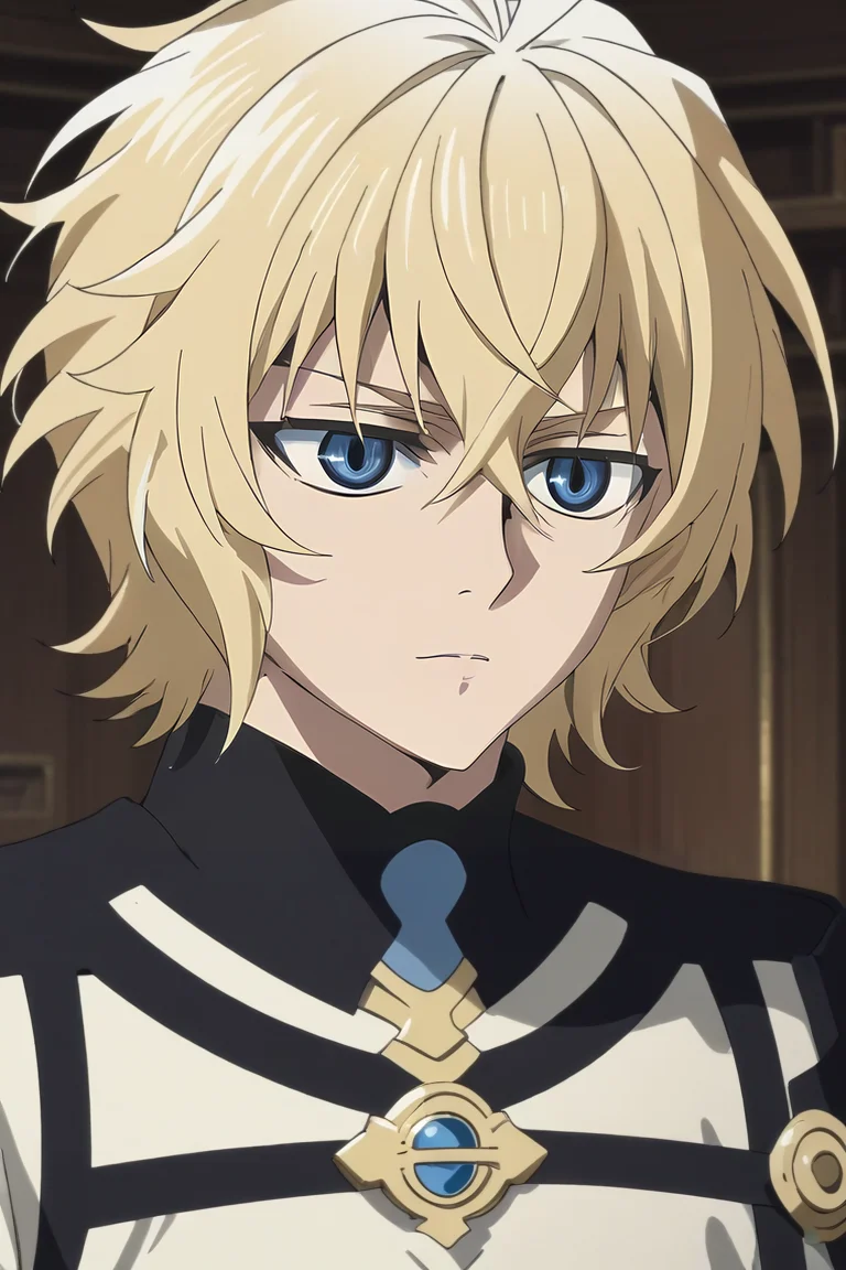 score_9, score_8_up, score_7_up, source_anime, , anime screencap, , official style, , upper body, , 1boy, solo, male focus, <lora:mikaela_hyakuya_pony:0.94>, mikaela_hyakuya, blonde hair, blue eyes, short hair, hair between eyes, bangs, ahoge, , fantasy, , <lora:sdxl_lightning_8step_lora:1>