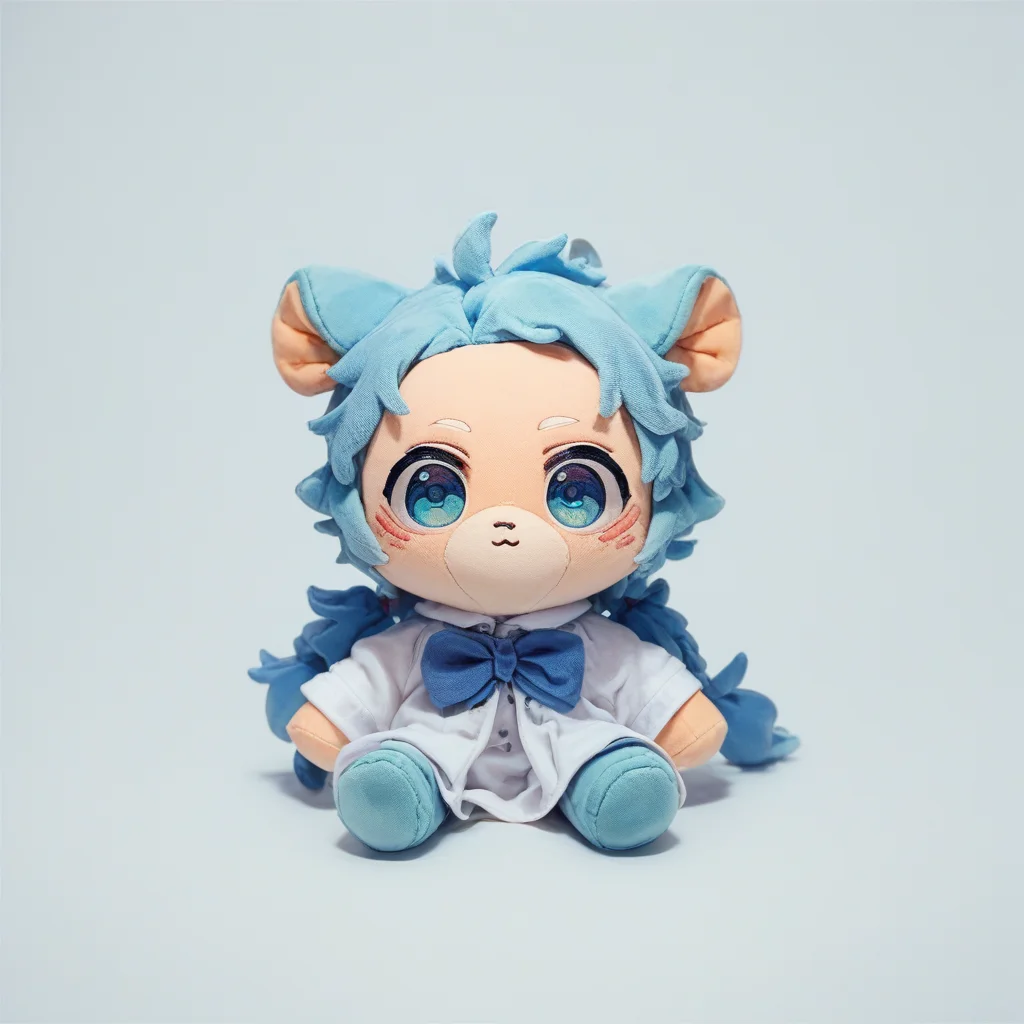score_9, score_8_up, score_7_up, score_6_up, mikus-furmo, full body, looking at the view, fumo style, sitting, simple background, toys, toys