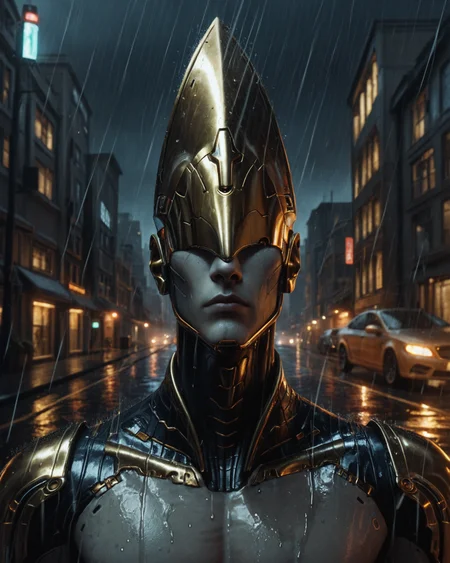 score_9, score_8_up, score_7_up, rating_questionable, intricately detailed,
<lora:Archon_XCOM_2:0.6>,
1boy(arch0n, arch_he1met, covered eyes, grey skin, bare chest, portrait, face focus, solo, looking at the viewer, from the front),
rain, wet street, wet, science fiction city, futuristic buildings, high rises, on a road, at night, darkness, rainfall, dark theme,
detailed background, depth of field,
<lora:ral-chrosc-clr:0.7>, ral-chrosc-clr,
<lora:Expressive_H:0.5>, Expressiveh,
<lora:xl_more_art-full_v1:0.3>,
<lora:add-detail-xl:0.3>