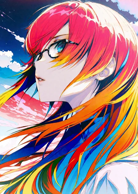 by wanke
1girl reflective glasses bangs long hair shadows,
contemporary, fashion, photography, photography-color, portraits
cinematic scene, scenery, detailed background,
masterpiece, best quality, high quality, highres, absurdres, very detailed, high resolution, sharp, sharp image, 8k, vivid, colorful, stunning, anime