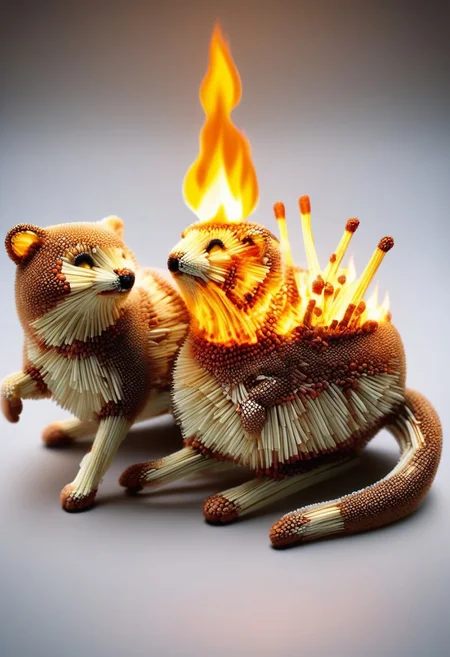 WORLD MORPH MATCHES, FIRE, animals,