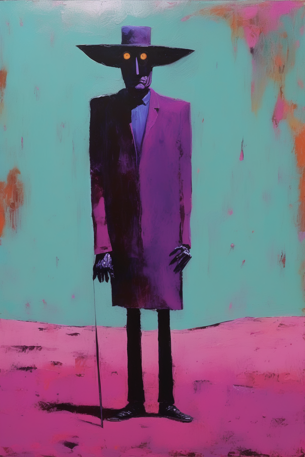 <lora:Sidney Nolan Style:1>Sidney Nolan Style - Fritz Scholder style