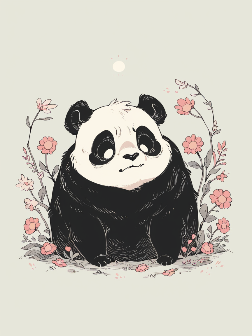 score_9, score_8_up, score_7_up, score_6_up, w00f, simple background, animal focus, panda, blank eyes,
 <lora:w00fXLP:1>
