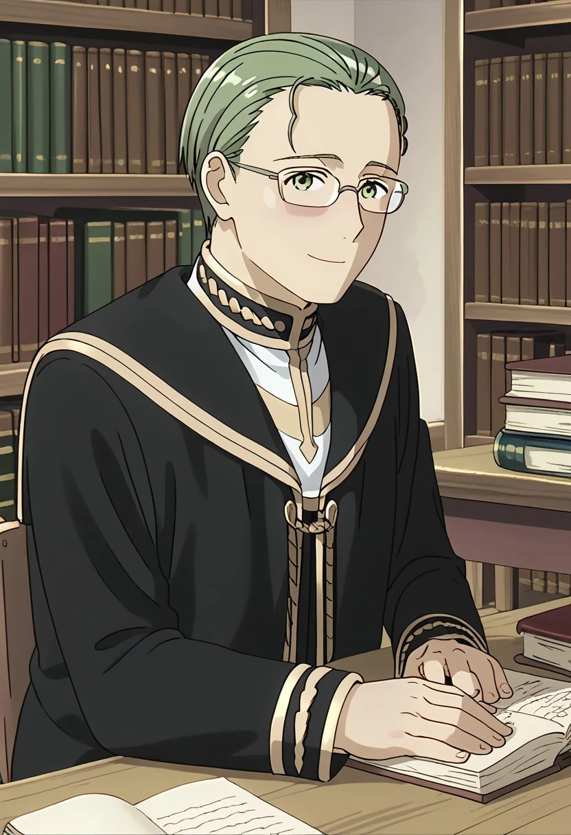 Friestyle, Heiter, Sitting at Desk, Library
