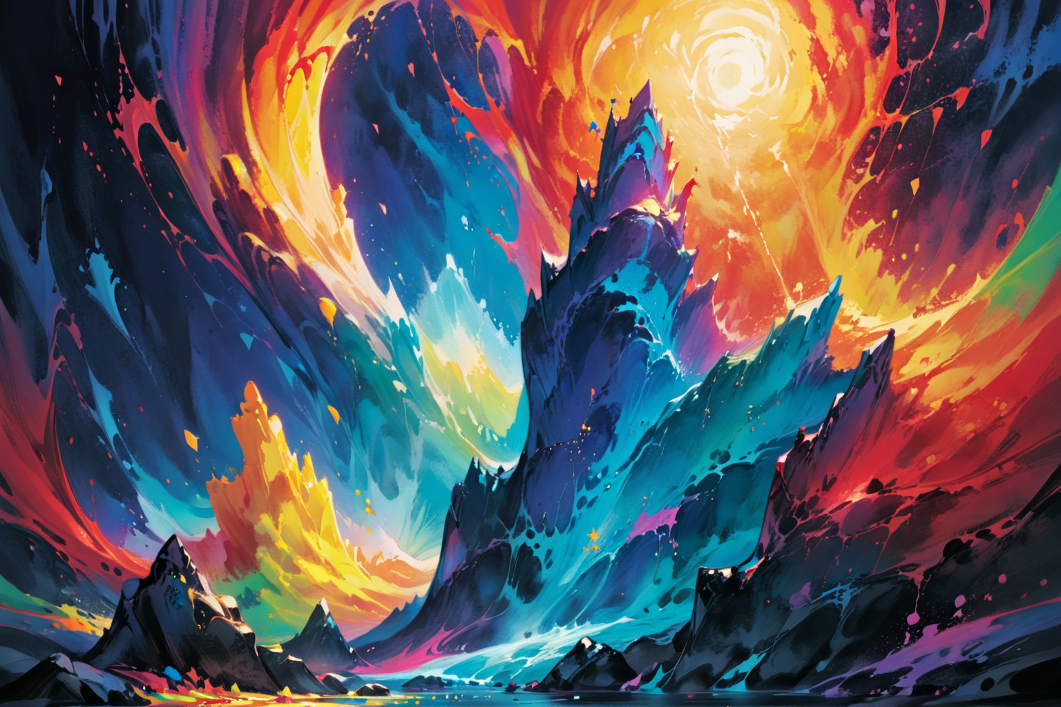 masterpiece, painted world,  colorful splashes, <lora:Painted World-000006:.8>