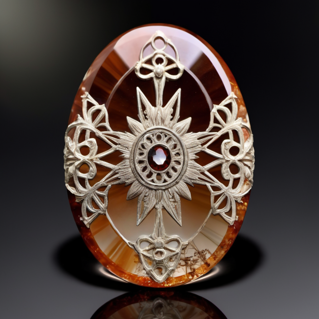 ((best quality)), ((masterpiece)), ((realistic,digital art)), (hyper detailed),Hamlet, estate, Gleeful Included (I3) Agate, Step Cut, Facet Pattern, 3.00 Carat, Prismatic, Effervescent, Bronze, Toughness, Vigor, Bleaching, Trellis Setting, Indigenous, Hard to Find, Art Deco, Victorian, Zodiac Signs,8K, HDR, <lora:add-detail-xl:1.5>