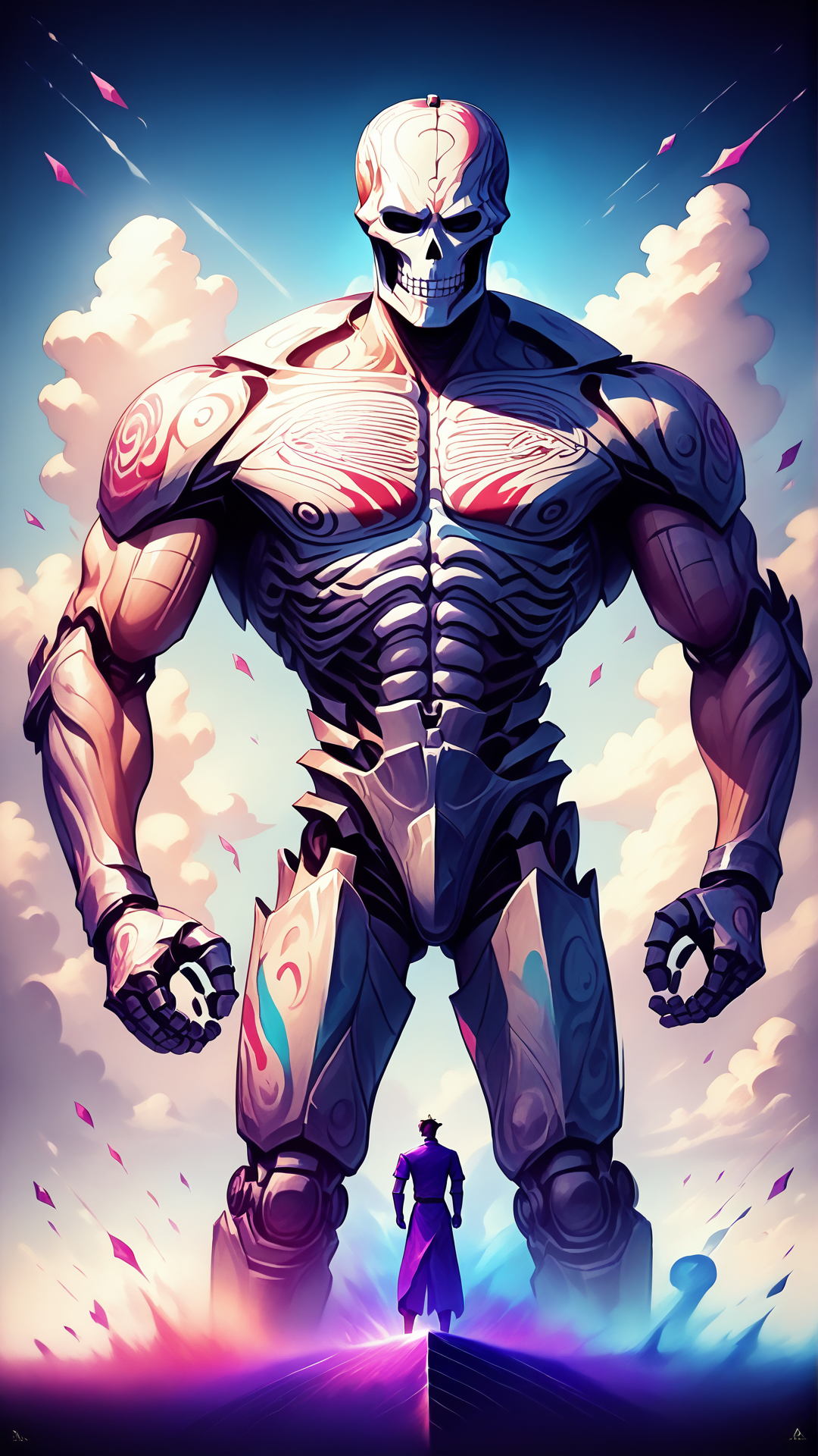 score_9, score_8_up, score_7_up, score_6_up, score_5_up, source_anime, <lora:AbstractPatternStylePony:1> AbstractPatternStyle strong and muscular skeleton fighting shrek in a battle, highly detailed, digital painting, artstation, concept art, smooth, sharp focus, illustration, art by artgerm and greg rutkowski and alphonse mucha, colorful, <lora:Anime Boys Style SDXL_LoRA_20r_20e_8i_nr32_a16_Pony Diffusion V6 XL:1>, (Masterpiece:1.3) (best quality:1.2) (high quality:1.1)