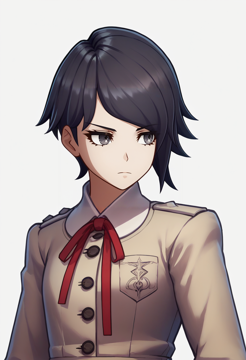 score_9, score_8_up, score_7_up, source_anime, 1girl, solo, <lora:zs_EngagePortraitsXL:1> engageportraits, portrait, white background ADDCOMM
expressionless, <lora:zs_YokoXL:1> yokosmtvv, dark eyes, short hair, black hair, swept bangs, uniform, neck red ribbon, skirt, black pantyhose