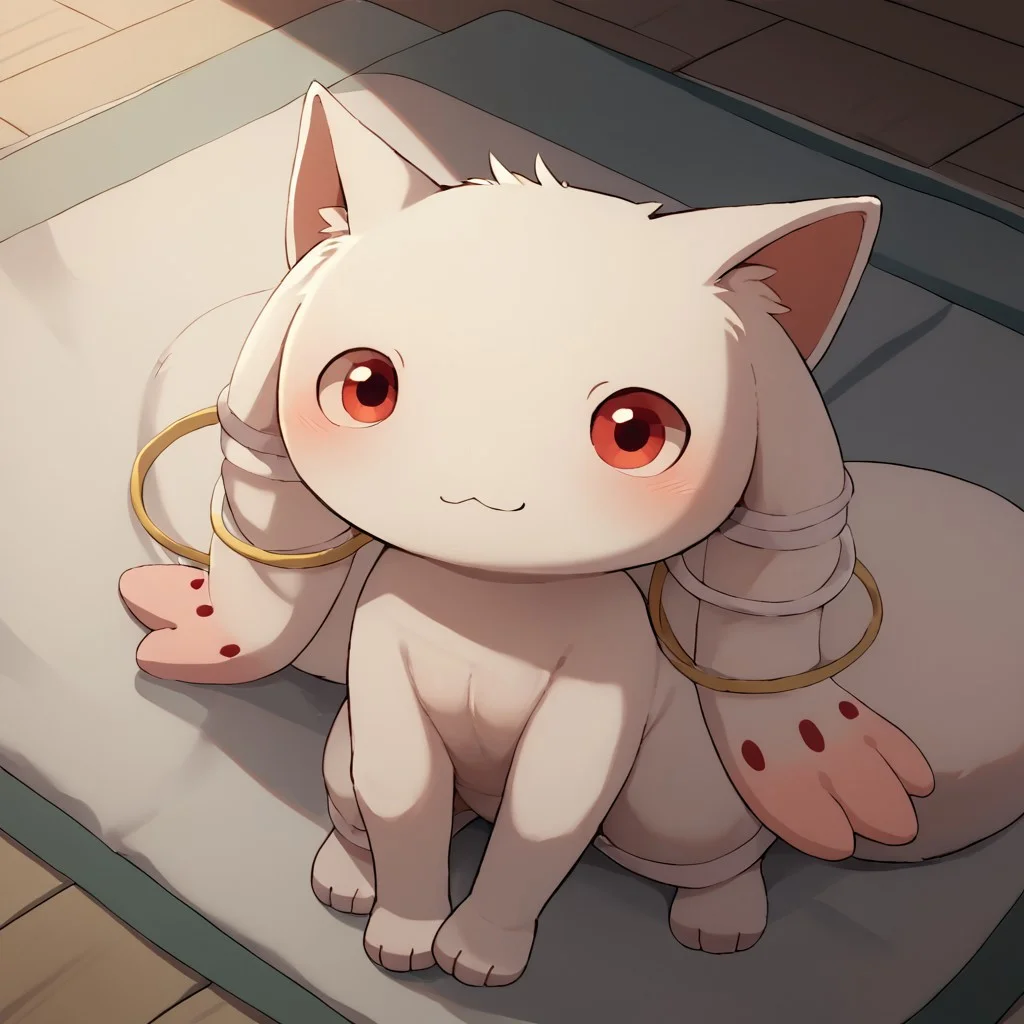 score_9, score_8_up, 1boy, moketiw
<lora:Kyubey:1> feral, male, small body,