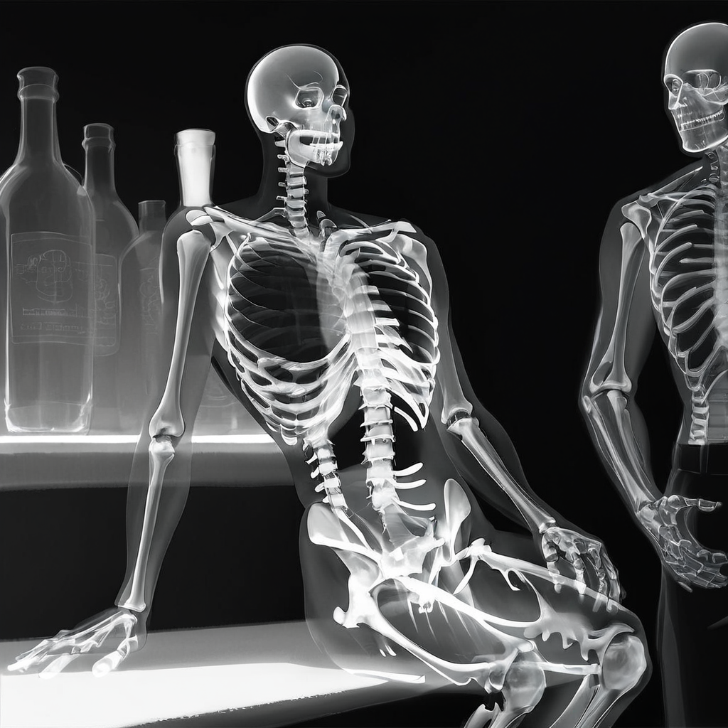 score_9, score_8_up, score_7_up, score_6_up, score_5_up, score_4_up, source_anime, , xray, 1man, monochrome, bones, skeleton, muscular, broad shoulders, sitting, bar