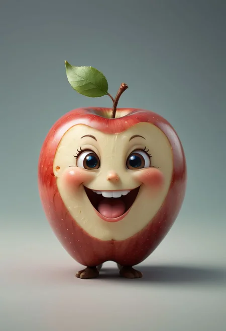 Cute little happy Apple