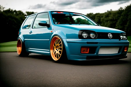 GOLFMK4, custom RALLY car body modified graffiti, NFS, stance, photorealistic, shot by Sony a7iii <lora:GOLFMK4:0.8>
