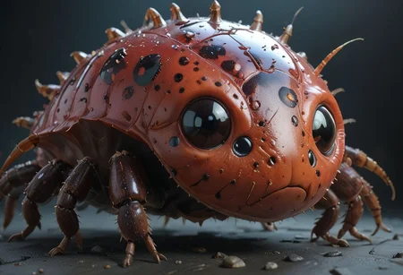 cinematic, ladybug chonkasaurus, scifi, raytracing, HD, 4k, floating energy, night, dark, flesh color, (energy effects:1.3), <lora:chonkasaurus-000003:1>, <lora:add-detail-xl:2>