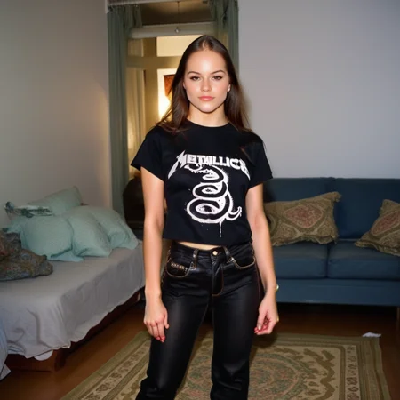 1girl, wearing a Metallica t-shirt, metallica logo, metallica_coffin design, she has black jeans, boots, she is at a night party, ultra quality, ultra detailed, 8k , kxkx,
metallica_black, mtbl <lora:bettyramona-pony:0.8>br34 <lora:Rock__Metal_T-shirts_Metallica_-_Black_-_Pony_-000012:0.9>