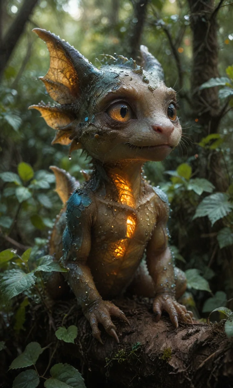 cuteness overload, contoured, surrealism, close up photography of a close up cute tiny transparent vivid ghostly little happy dreamy dragon baby fully transparent body,detailed amber rhinestone texture, amber and labradorite crystals, expressive glowing eyes, on a tree branch, leaves, spring insanely detailed, looking in camera, sky, sleek, modern., fairytale, fantasy,by Andy Kehoe, water drops, dynamic pose, tender, soft pastel colors, octane render, soft natural volumetric light, atmospheric, sharp focus, centered composition, professional photography, complex background, soft haze, masterpiece. animalistic, beautiful, tiny detailed, vanta black low-key<lora:Image Upgrader-v0.1> <lora:zavy-cntrst-sdxl> <lora:vanta-black_contrast_V3.0>, score_9, score_8_up, score_7_up, <lora:RELSM_v1:1>, score_8