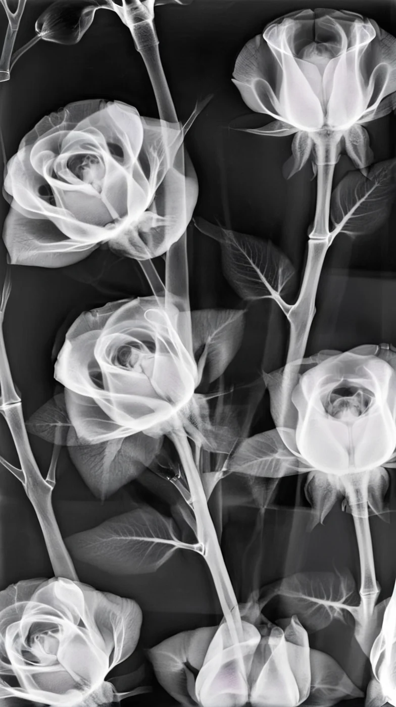 x-ray roses <lora:xrayeffect:1>