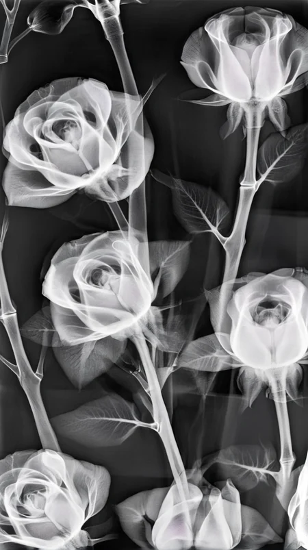 x-ray roses <lora:xrayeffect:1>
