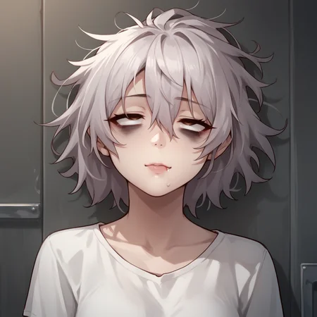 score_9,score_8_up,score_7_up,score_6_up,source_anime,rating_safe, <lora:Disheveled:0.8> d1sheveled, messy hair, exhausted, bags under eyes, zPDXL2,