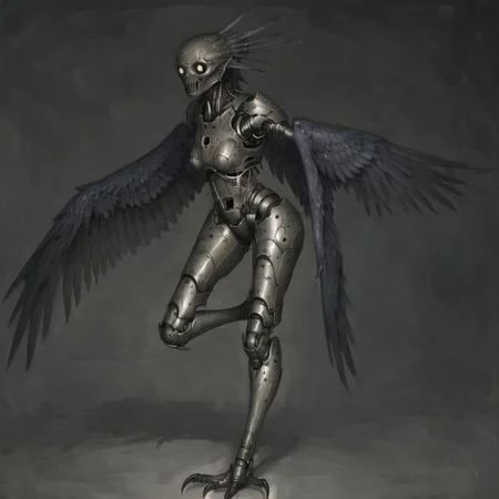 <lora:arielp:1.0>,
(arielpstyle:1.0), dark, horror, creepy, creepy-looking, painting, lovecraftian,
<lora:harpy-1_harpy-2--harpy-3_harpy-4:1.0>, (harpy:1.0), (bird wings, bird legs:1.0), claws, bird tail, 1girl, anatomy scheme, no skin, cyborg, spread legs