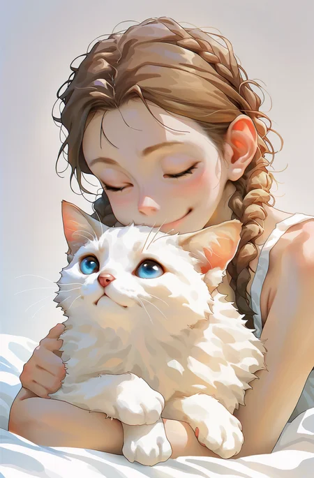 score_9, score_8_up, score_7_up, score_6_up , (beitemian), highly detailed, intricately detailed, solo,
1 cute girl, head rested, brown hair, Elaborate twisted braids with a low bun, cuddle a white furry cat, (light smile)
<lora:incase-ilff-v3-4:0.4>