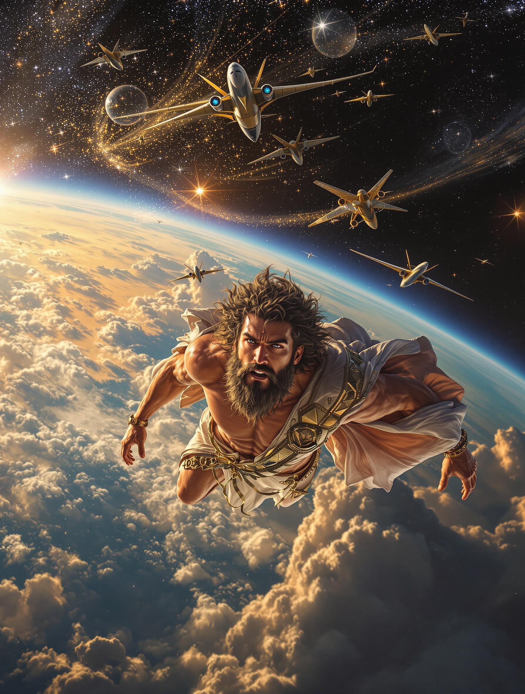 richard wagner, götterdämmerung, mythology, sci-fi, epic, quantum rendering, hyper-detailed, ultra-sharp, hyper-realistic, professional photoshoot