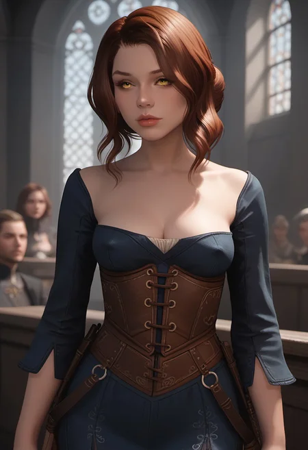 masterpiece,best quality, highly detailed, score_9, score_8_up, score_7_up, score_6_up, score_5_up, score_4_up, 1girl, NM_Ysolda, Ysolda, brown hair, yellow eyes, lips, medium breasts, blue dress, cleavage, corset, Expressiveh, 30yo, adult lustful confident woman, petite, slender body, perky saggy natural breasts, full lips, bangs, sidelocks, show breasts, show nipples, puffy nipples, straps,
chinese magical sorceress, animated, swirling magic, wisps of magic, dancing pose, tight squeezed outfit, , erect nipples, magical accessories, evoking motion, conveying motion, dynamic splash art