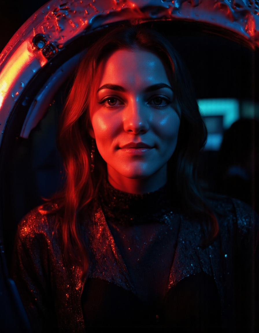 Dark Moody Atmosphere, from above, Portrait of pretty woman dressed luxury, real light, sharp focus, detailed, luxurious modern contemporary fine stylish intricate elegant futuristic highly transparent sparkling complex color, very beautiful cinematic dynamic dramatic atmosphere, shining, clear aesthetic, ambient, rich deep colors, creative, positive, thoughtful, lively, charming, confident, <lora:zilcova:1>, <lora:SuperModel-V8:1>, realistic, lighting, dramatic, mysterious, dark moody atmosphere