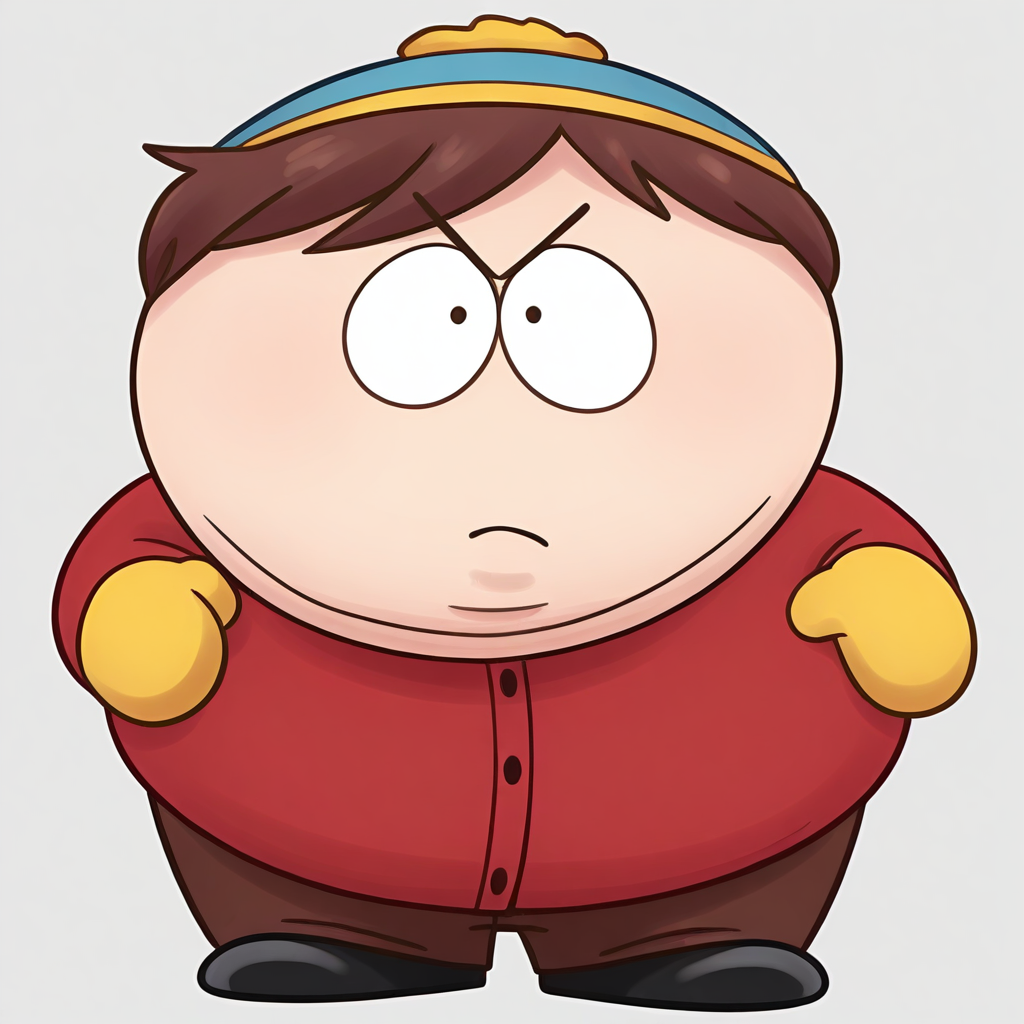 best quality, amazing quality, masterpiece,BREAK  <lora:cartman-v1-15:0.9> spcart, 1boy, (chibi:0.5), overweight, (sp_style:0.5)
, [brown hair|blue beanie], red sweater jacket, brown pants, black shoes, yellow gloves,
