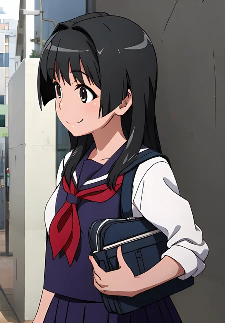 <lora:IndexAndRailgun:0.6>, Ruiko, smile