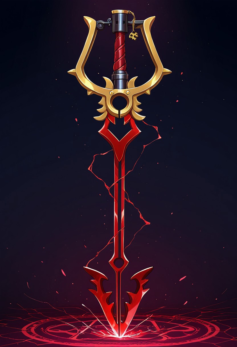 MASTERPIECE, AMAZING QUALITY, NO HUMANS, G0DSW0RD, CURSED KEYBLADE