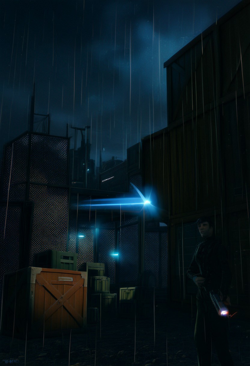 (score_9, score_8_up, score_7_up),
(3d, Soft Lighting, High Detail, High Resolution,)
(Outdoors, Grate, Crate, Warehouse, New York, Raining),
(Soldier, Holding Weapon, Pistol, Laser Sight, Blue Lighting),
(Deus Ex:2.5, Polygonal, Angular, 90's CGI, Low Poly)