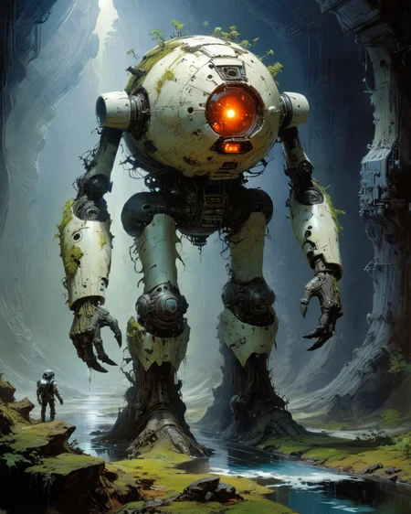 bioengineered anthropomorphic earth elemental, underground, full body, hauntingly beautiful, hyperrealistic, ultra resolution, professional photo, John Berkey Style page <lora:add-detail-xl:0.8>  <lora:xl_more_art-full_v1:0.5>   <lora:John Berkey Style:1>