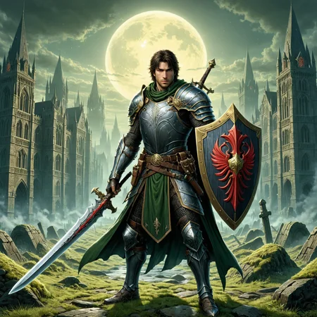 by Paul Chadeisson and John Atkinson Grimshaw and Dan Mumford, sword and shield <lora:sword_and_shield:0.45>, 8k, <lora:more_art:0.20><lora:huge_anime_eyes:0.85><lora:attractive:0.75><lora:great_lighting:1.00><lora:aesthetic:0.85><lora:photorealistic_portrait:0.85><lora:clothing_slider:1.00><lora:RMSDXL_Enhance:0.45><lora:RMSDXL_Creative:0.35><lora:RMSDXL_Photo:0.45><lora:RMSDXL_Darkness_Cinema:0.50><lora:XDetail_heavy:0.45><lora:perfect_eyes:0.15><lora:perfect_hands:0.15><lora:midjourney:-0.15><lora:looking_at_viewer:0.75>