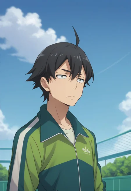 score_9, score_8_up, score_7_up, source_anime, highly detailed,
hachi, 1boy, male focus, solo, sky, cloud, day, black hair, blue sky, track suit, black eyes, track jacket, ahoge,
outdoor,