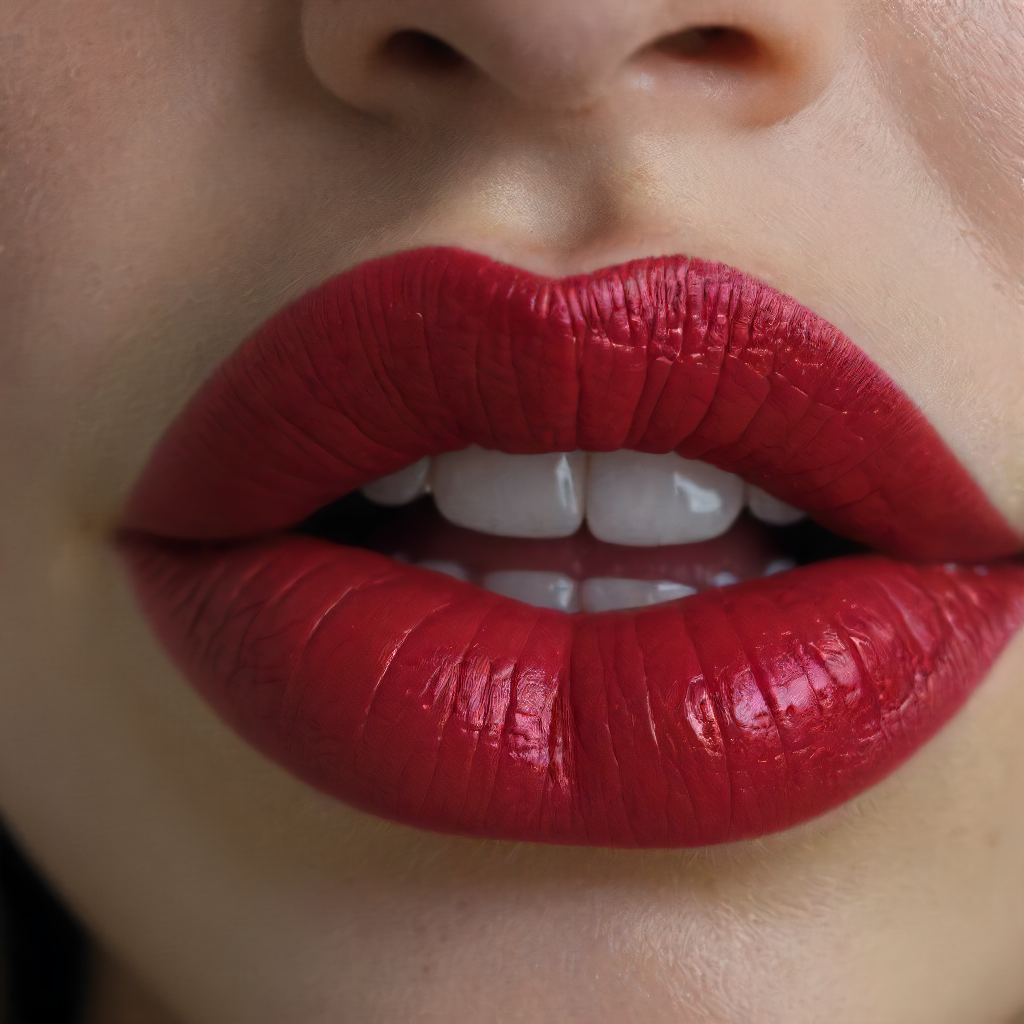 RAW photograph, 19yo, 1girl, (extreme lip close up, [seductive|sexual|erotic|kissable] lips:1.5), vibrant colours, pursed lips, red lipstick, (imperfect skin, realistic skin texture, freckles:0.25), perfect teeth, makeup, pale skin, hyper realistic, highres, masterpiece, 8k, cinematic lighting, photoshoot <lora:RMSDXL_Enhance:2> <lora:sd_xl_dpo_lora_v1:0.5>
