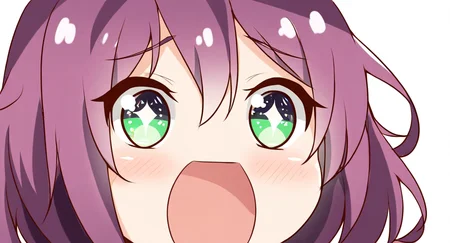 1girl,close-up,wawawa!,no nose,portrait,simple background,solo,white background,,sparkling eyes,,<lora:wawawa-000006:0.5>,<lora:flutterpage-000015:1>, masterpiece, best quality, very aesthetic, absurdres
