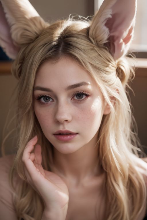 swedish girl, laying on grass, crawling, on all four, albino, eyes close-up, looking up, portrait, white loose light translucent summer dress, selfie, big hair, long messy white wavy hair, huge very long silky fennec ears, animal ear fluff, fox tail, depth of field, big ice color eyes with long white eyelashes, white eyebrows, round rich big plump parted pale glossy lips, very strong freckles, curious, cute, innocent, outside, sun from the side, rim light.
(RAW photo:1.2), (photorealistic:1.4),(masterpiece:1.3),(best quality:1.4),ultra high res,(detailed eyes),(detailed facial features),HDR,8k resolution, solo focus, skin tight, (shiny skin),(slender girl), dreamlike, (extreme detailed illustration),
extreme detail, very sharp, hyper realistic, colorful, saturated, bloom, lens flare, bright