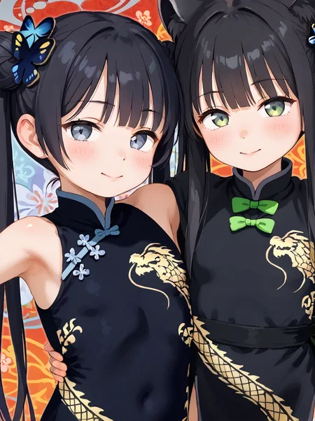 detailed background, shiny skin, posing, rating safe,
<lora:chipokan.pony:1>,
chipokan,
<lora:shunkoki.pony:1>,
shun, kisaki, 2girls,
upper body,