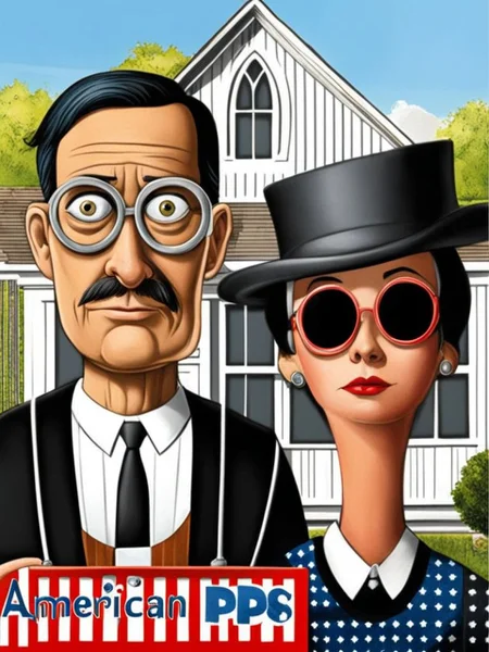 American gothic DreamDisPix style <lora:SDXL-DreamDisPix-Lora-r32:0.8>