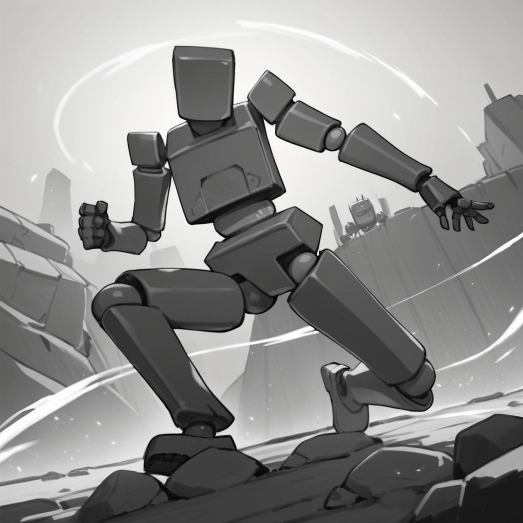 score_9, score_8_up, score_7_up, score_6_up, score_5_up, score_4_up, source_anime,  BoxPerson, monochrome, greyscale, no humans, robot, mecha, humanoid robot, dynamic pose, score_9, score_8_up, score_7_up, score_6_up, score_5_up, score_4_up, source_anime, BoxPerson, monochrome, greyscale, no humans, robot, mecha, humanoid robot, dynamic pose, cinematic, highly detailed, sharp detail, rich vivid color