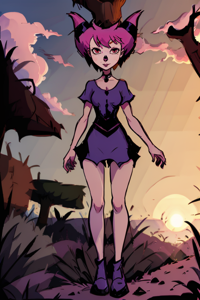 <lora:MLPBackground:0.9>, <lora:Moose Bay10:0.7>, <lora:JinxTT:0.95> jinxtt, 1girl, full body, outdoors, sunset, racoon friend,<lora:LCM_SD15:1.0>