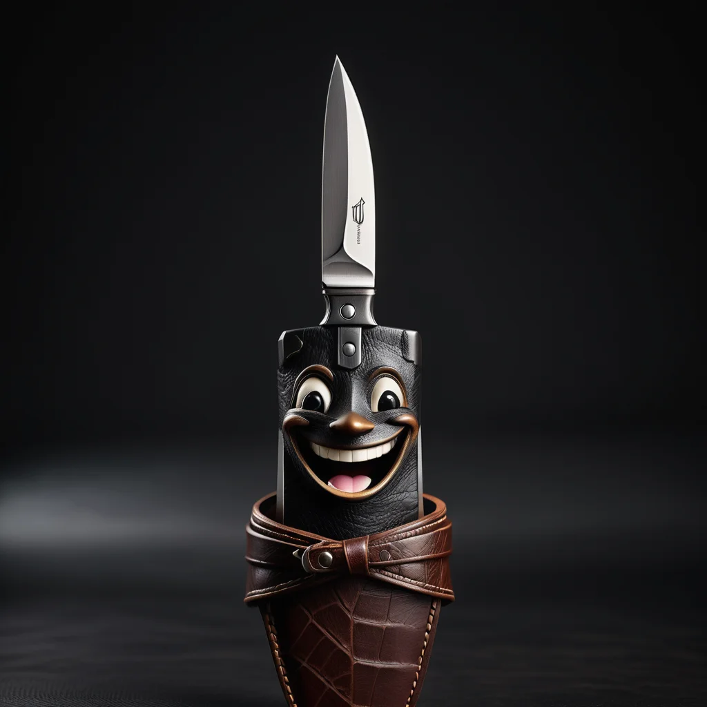 an upside down anthropomorphic knife smiling, accurate, unreal engine, 4k
<lora:dvr-lthr:1> dvr-lthr