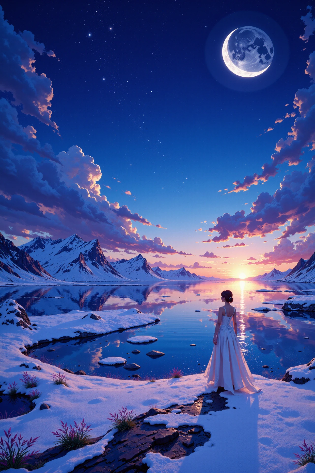Antarctica beautiful anime landscape, evening, woman, very intricate, very detailed, sharp, bright, colorful, <lora:Hand v2:0.5> <lora:Anti-Blur:1><lora:Insane Detail Slider:0.25>  <lora:flux.1_lora_flyway_Epic-detail_v2:0.3> <lora:fluxenhancer:0.25> <lora:ROWER:0.6> <lora:flux-charmer-v1-1:0.4> <lora:Colorful_Fantasy_Art_for_FLUX:1> fantasy art