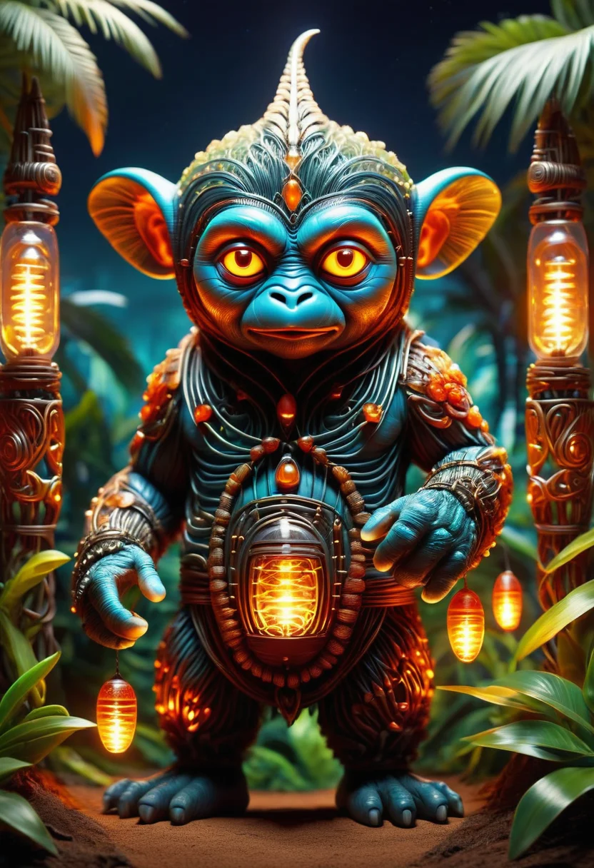 DonMN1x137ub35XL menehune, Small humanoid beings from Hawaiian mythology, superb craftsmanship, secretive and nocturnal, building incredible structures, mischievous, lithic,festal,ignition,otherdimensional,splitt screen , <lora:DonMN1x137ub35XL:1>