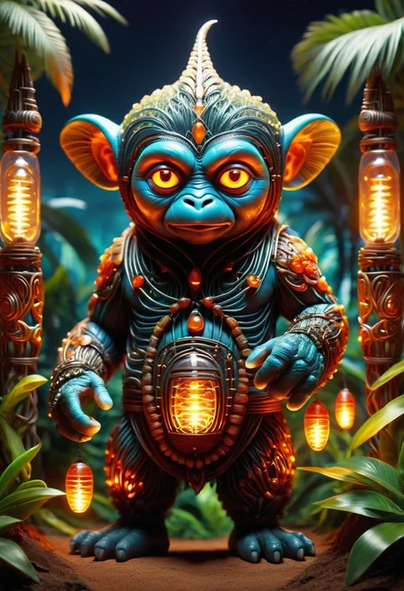 DonMN1x137ub35XL menehune, Small humanoid beings from Hawaiian mythology, superb craftsmanship, secretive and nocturnal, building incredible structures, mischievous, lithic,festal,ignition,otherdimensional,splitt screen , <lora:DonMN1x137ub35XL:1>